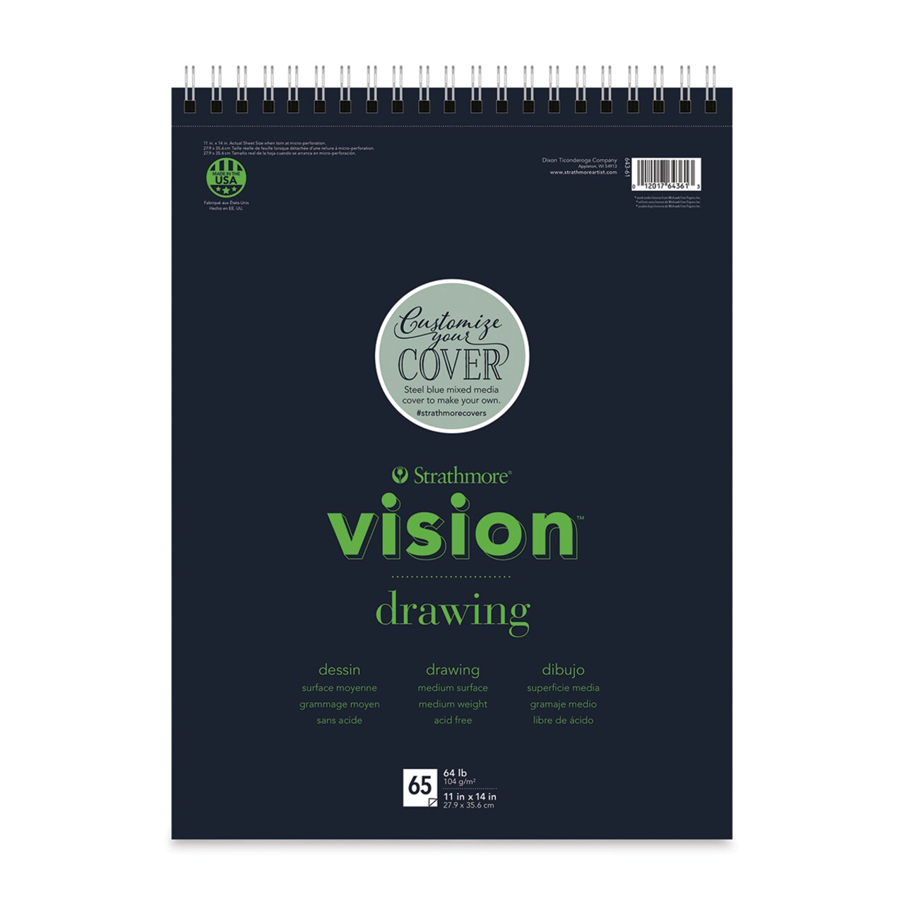 Strathmore Vision Drawing Pad - 11" x 14", 65 Sheets, 64 lb (104 gsm)